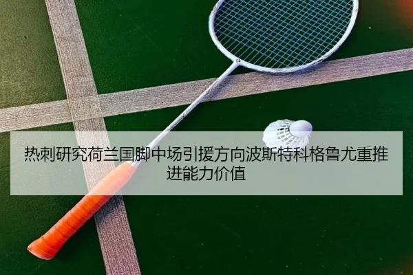 热刺研究荷兰国脚中场引援方向波斯特科格鲁尤重推进能力价值